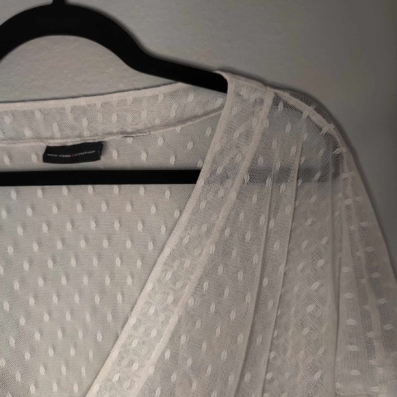 White Sheer Blouse By New York & Company - Picture 4 of 6